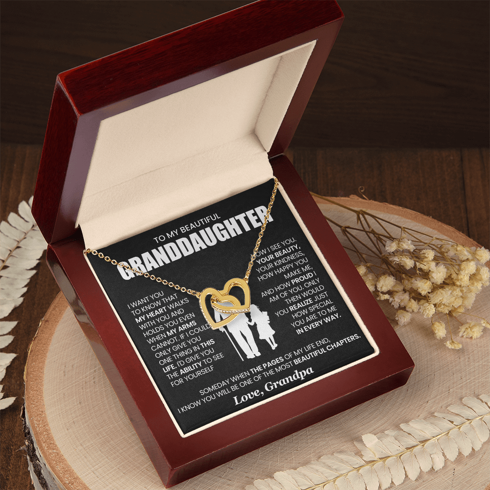 To My Beautiful Granddaughter - I Want You To Know That My Heart Walks - Gift for Granddaughter from Grandpa