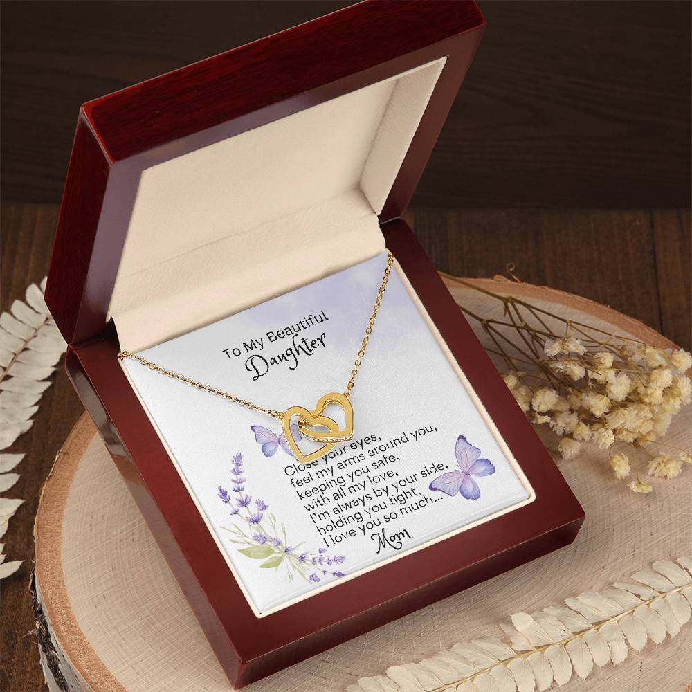 Message card for daughter | Gifts for Daughter | Close your eyes, feel my arms around you...