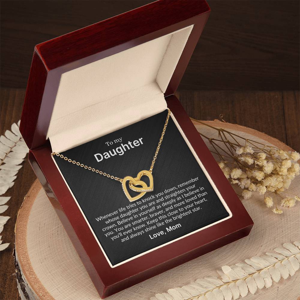 Perfect Gift for Your Strong and Beautiful Daughter (Interlocing Heart Necklace)