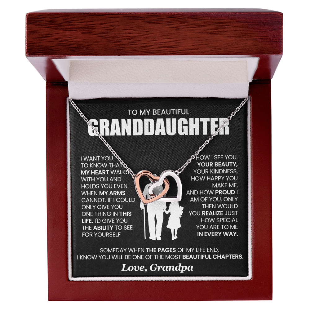 To My Beautiful Granddaughter - I Want You To Know That My Heart Walks - Gift for Granddaughter from Grandpa