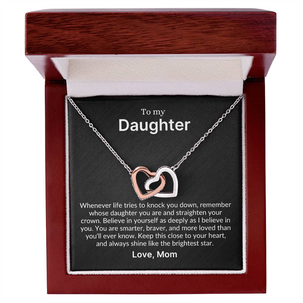 Perfect Gift for Your Strong and Beautiful Daughter (Interlocing Heart Necklace)