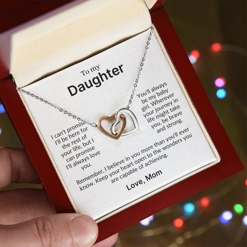 Loved Beyond a Lifetime | A Precious Gift for Your Daughter (Interlocking Heart Necklace)