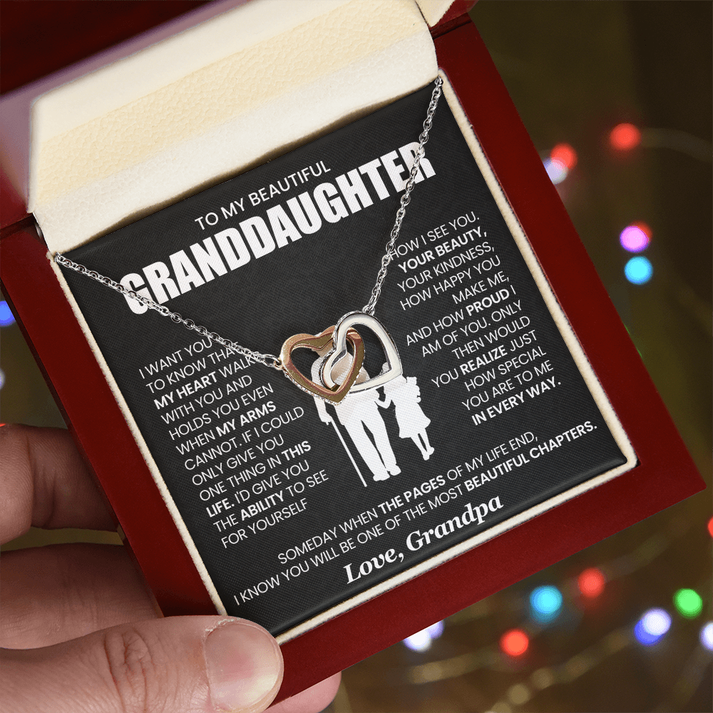 To My Beautiful Granddaughter - I Want You To Know That My Heart Walks - Gift for Granddaughter from Grandpa