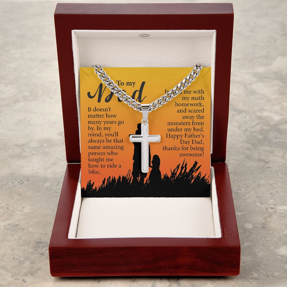 It doesn't matter how many years go by... | To my dad message card | Father's Day Gift