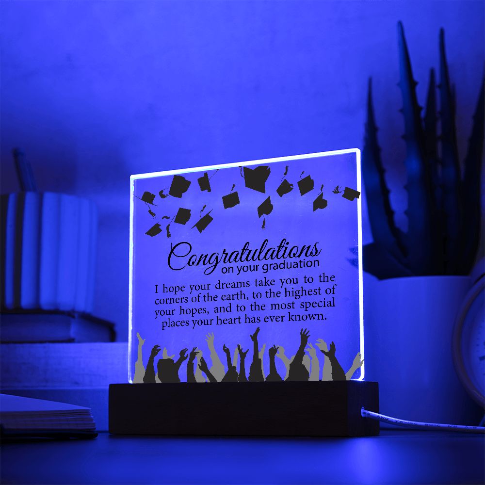 Congratulations on your graduation | I hope your dreams take you to the corner of the earth...