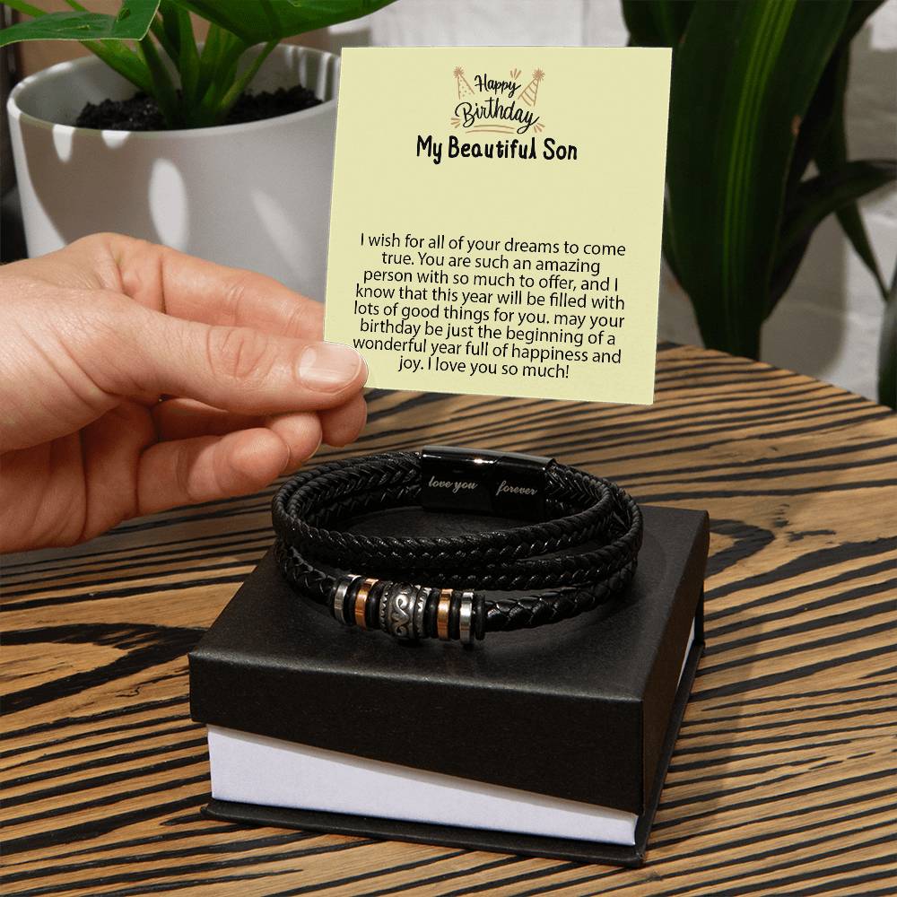 Birthday gifts for son, gifts for son from mom, Gifts for son, mom and son, Bracelet for son