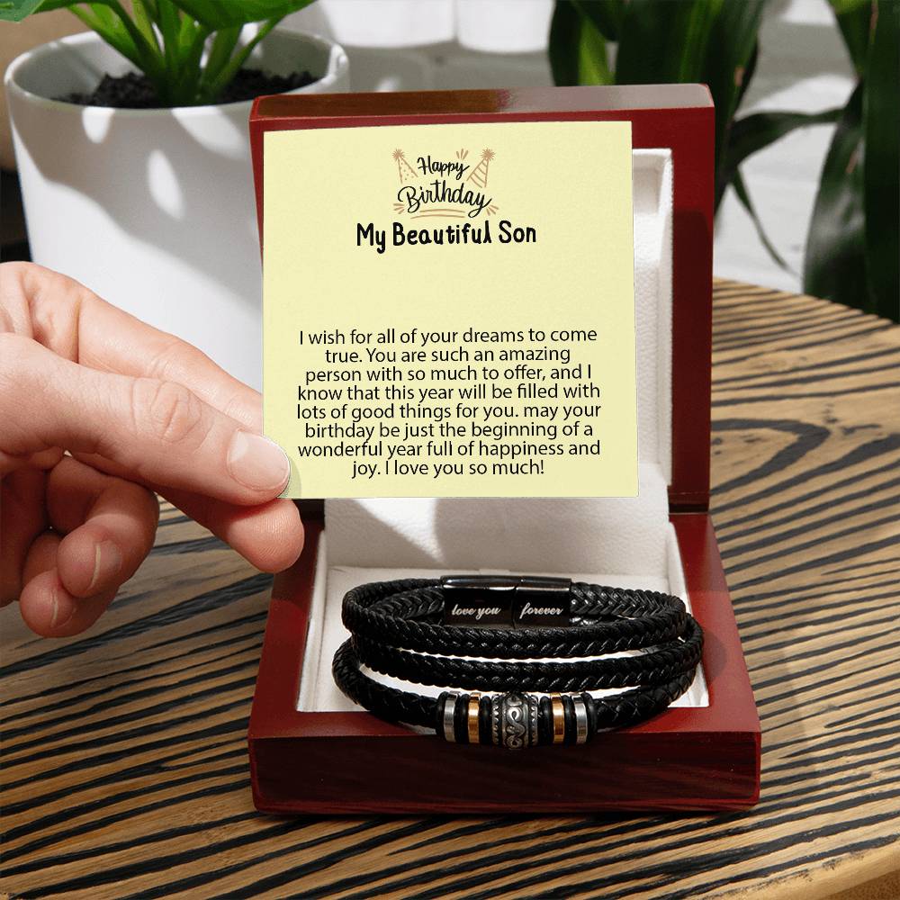 Birthday gifts for son, gifts for son from mom, Gifts for son, mom and son, Bracelet for son