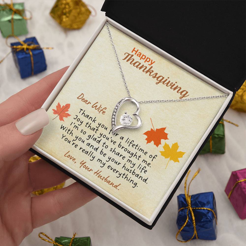 Thanksgiving gifts for wife | Thank you for a lifetime of joy...