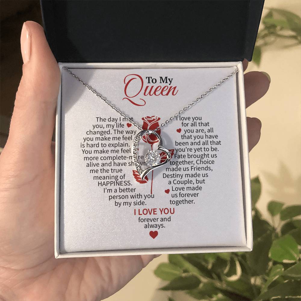 The day I met you, my life changed | Forever Love Necklace with a beautiful message card | Gift for her