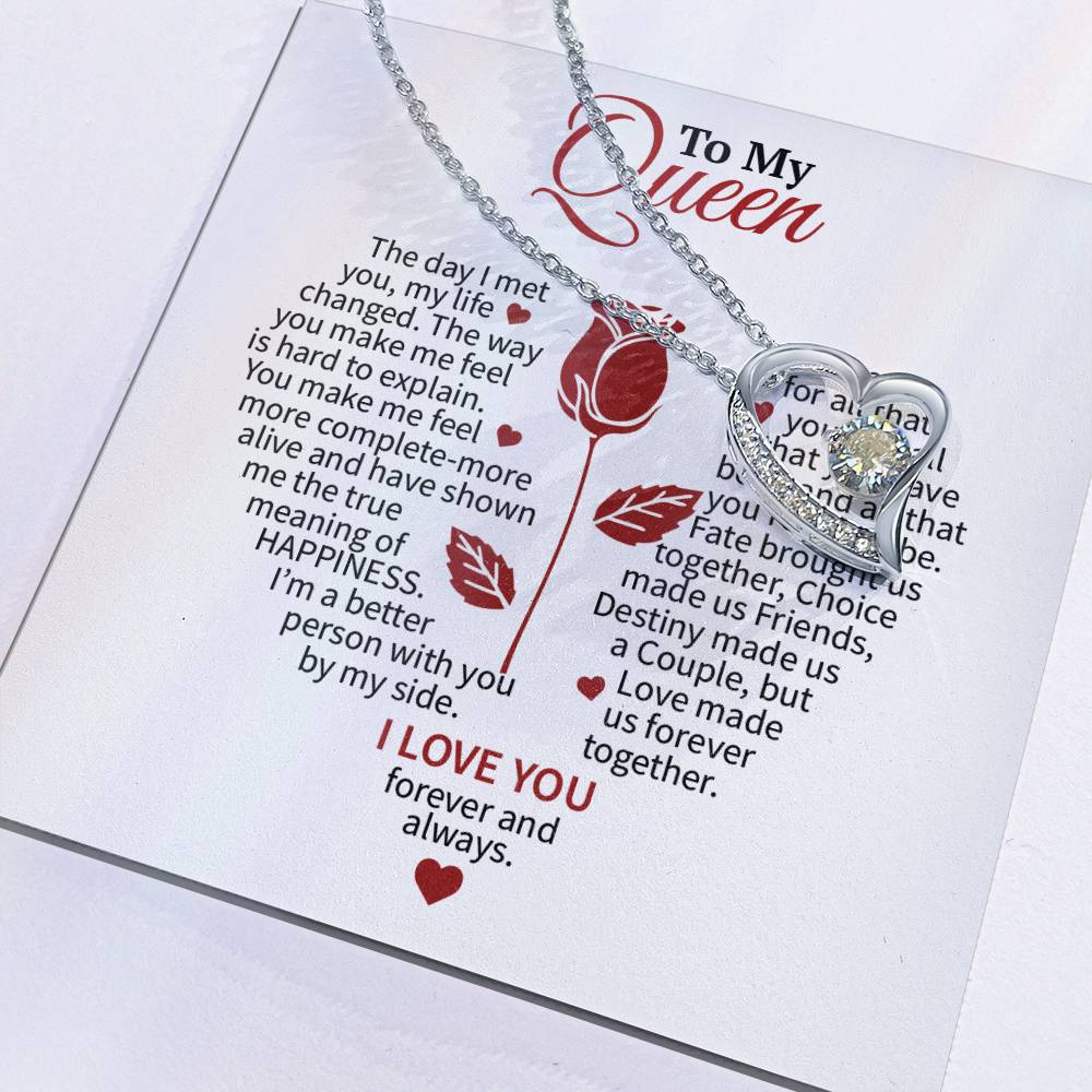 The day I met you, my life changed | Forever Love Necklace with a beautiful message card | Gift for her