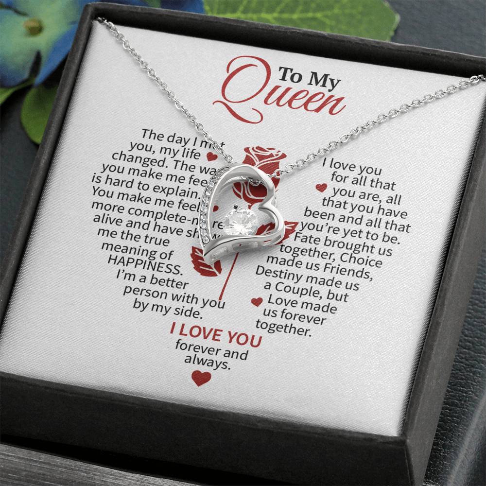 The day I met you, my life changed | Forever Love Necklace with a beautiful message card | Gift for her
