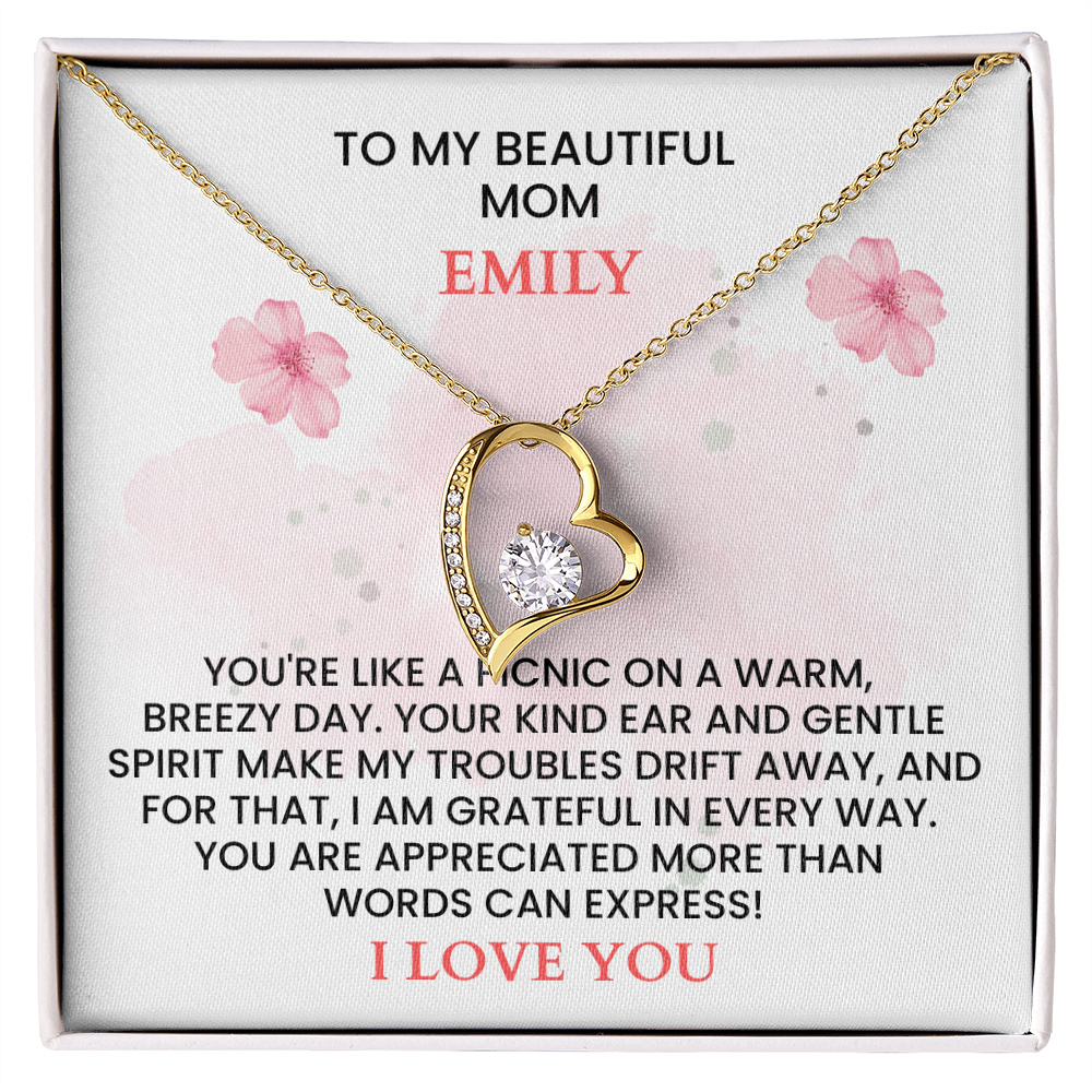 Personalized Mother's Day Gift - Custom Name Message Card for Mom