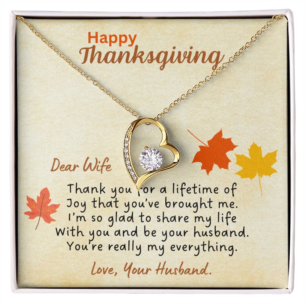 Thanksgiving gifts for wife | Thank you for a lifetime of joy...