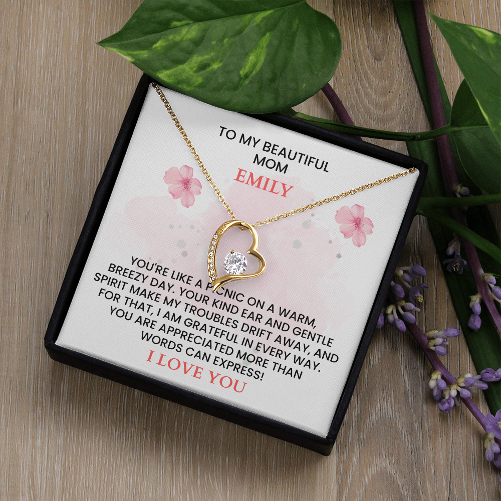 Personalized Mother's Day Gift - Custom Name Message Card for Mom