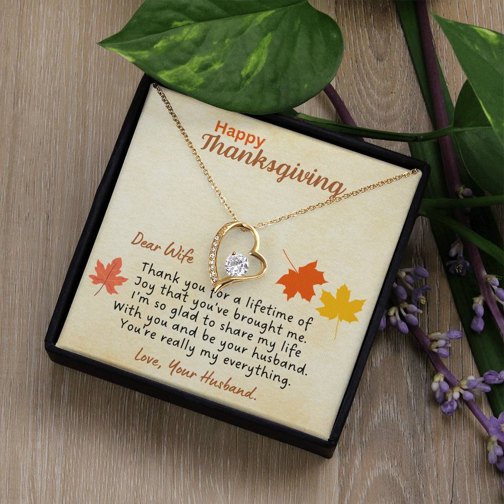 Thanksgiving gifts for wife | Thank you for a lifetime of joy...