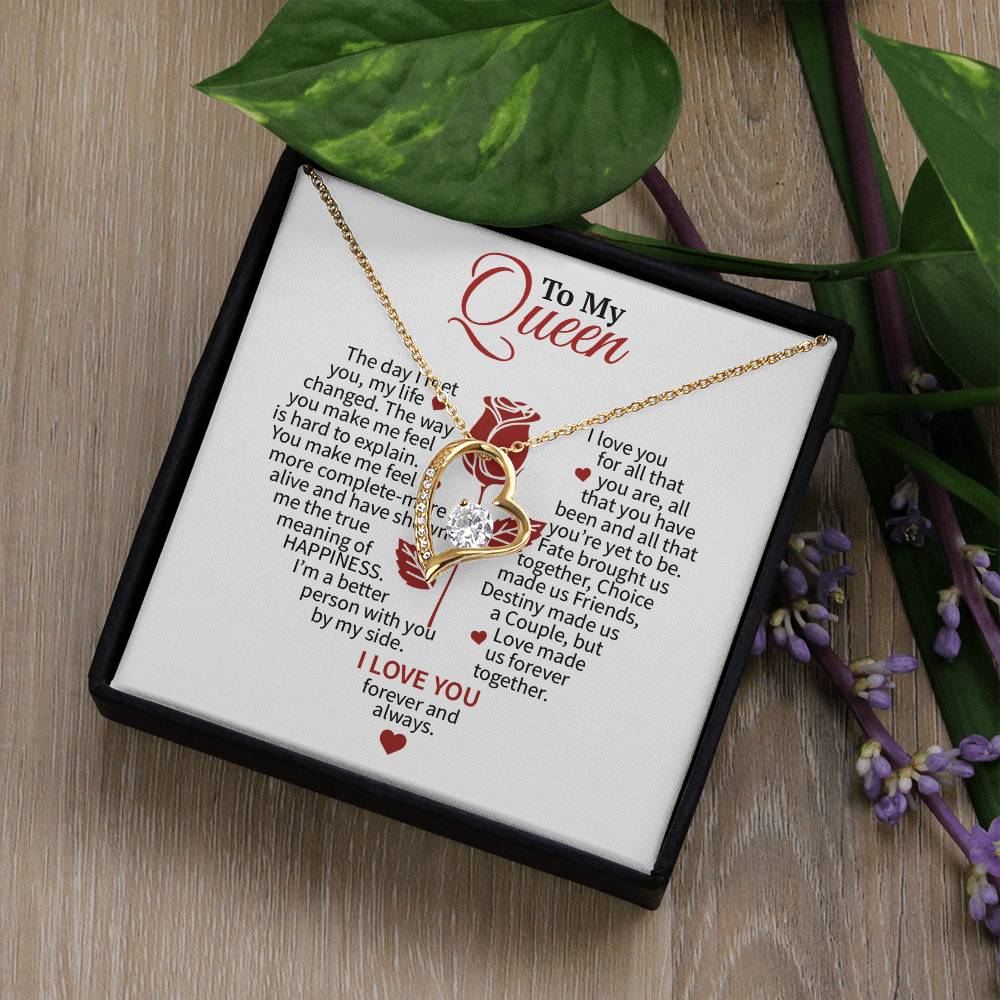The day I met you, my life changed | Forever Love Necklace with a beautiful message card | Gift for her