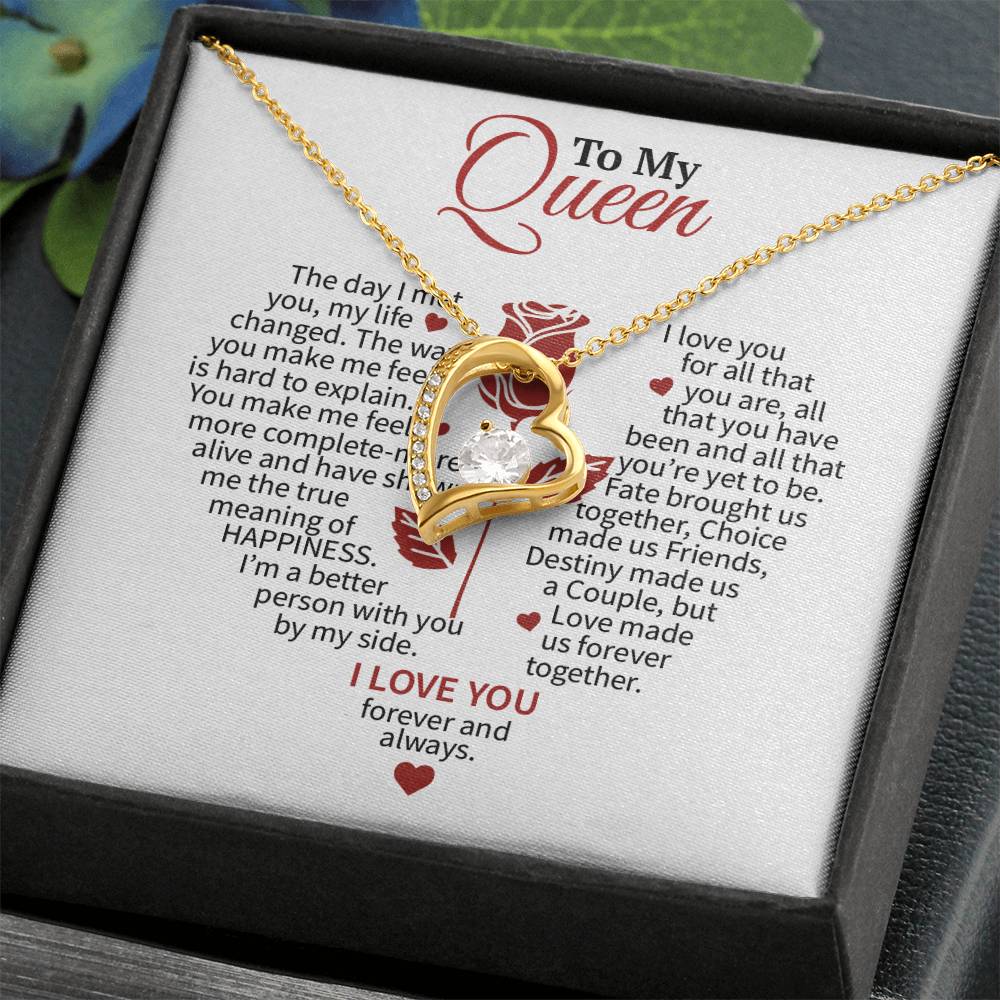 The day I met you, my life changed | Forever Love Necklace with a beautiful message card | Gift for her