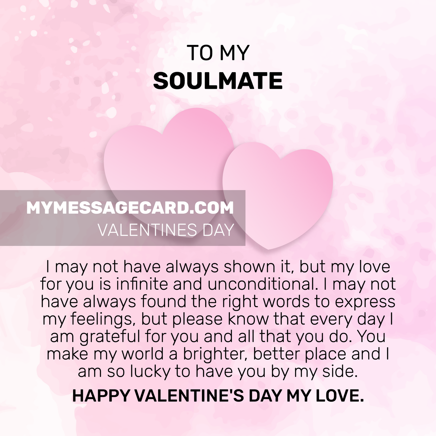 Valentine's Day Message Card for Her