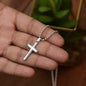 To my grandson | Never forget that I love you | Artisan cross necklace gift for grandson from grandpa