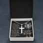 To my grandson | Never forget that I love you | Artisan cross necklace gift for grandson from grandpa