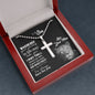 Whenever your journey in life may take you | Artisan cross necklace Gifts for son from mom
