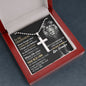 To my grandson | Never forget that I love you | Artisan cross necklace gift for grandson from grandpa
