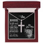 Whenever your journey in life may take you | Artisan cross necklace Gifts for son from mom