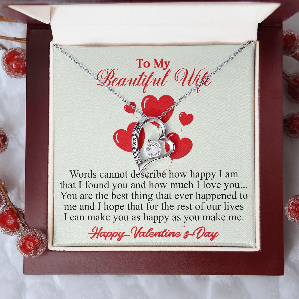 Forever Love Heart Necklace to My Wife