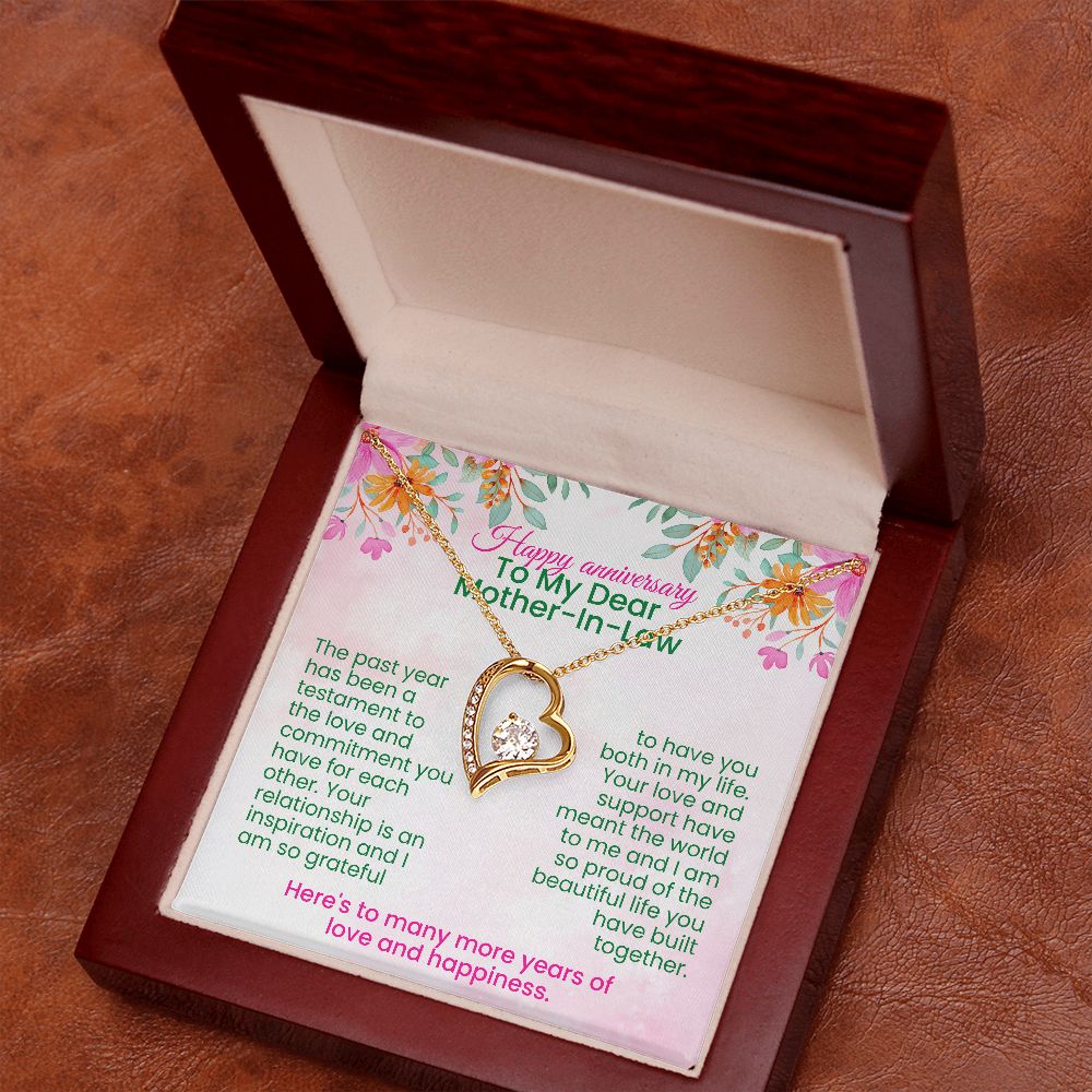 The past year has been a testament to the love and commitment you have for each other | Forever love necklace gift for anniversary