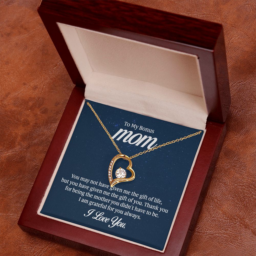 To my mom - you may not have given me the gift of life - Forever love necklace gifts for mom