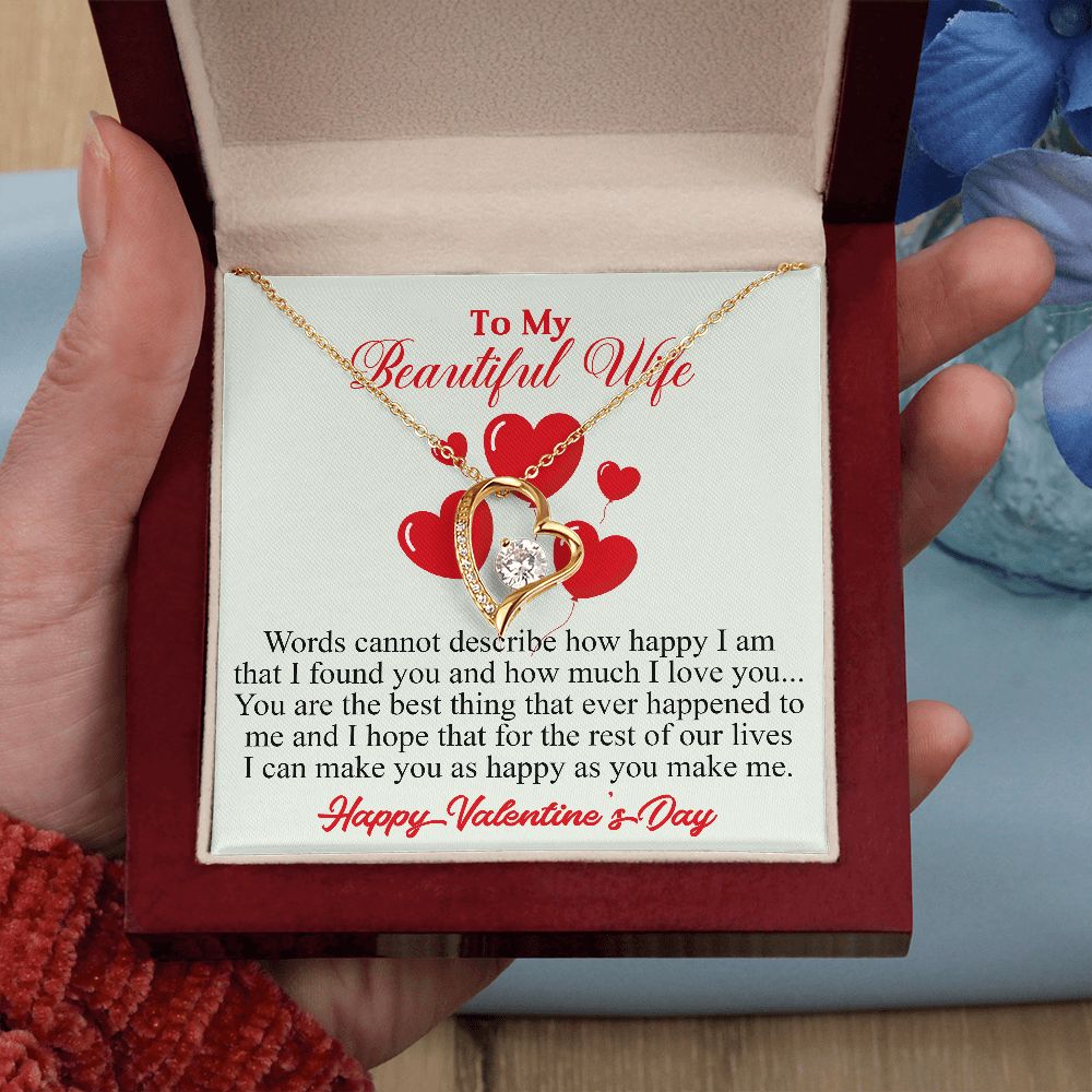 Forever Love Heart Necklace to My Wife