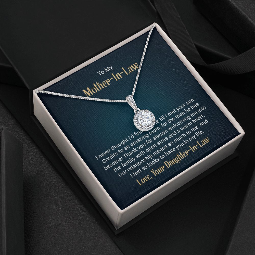 To my mother - in - law - I never thought I'd find the one till I met your son - Mother's day gifts for mother-in-law