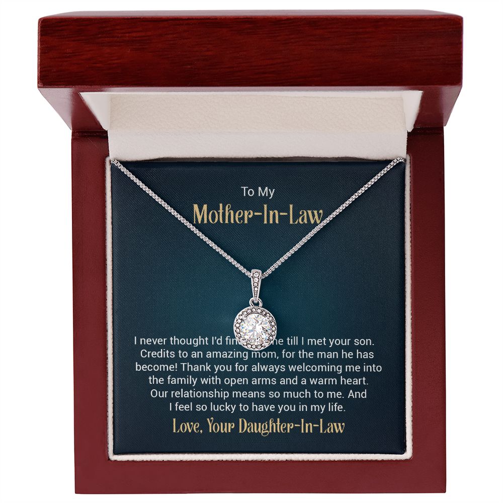 To my mother - in - law - I never thought I'd find the one till I met your son - Mother's day gifts for mother-in-law