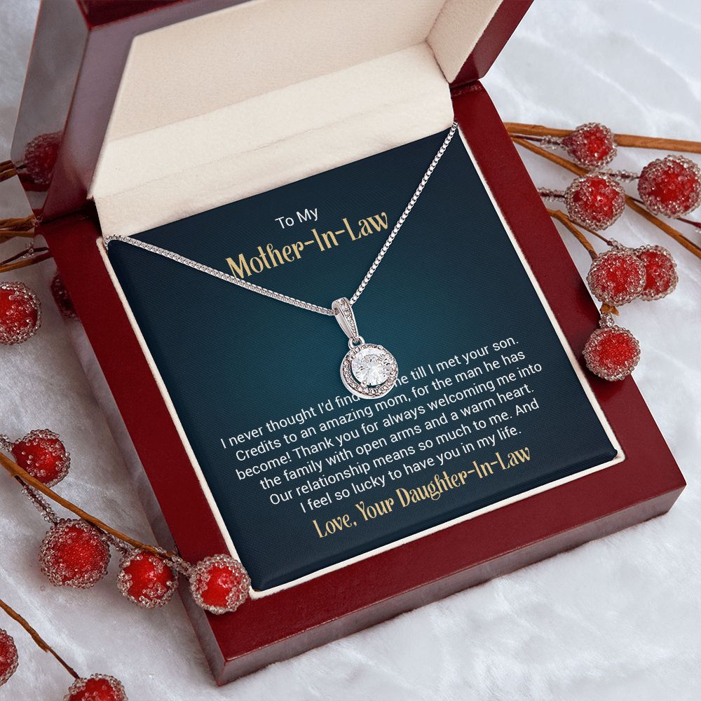 To my mother - in - law - I never thought I'd find the one till I met your son - Mother's day gifts for mother-in-law