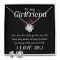 Love Knot Necklace and Message Card for Girlfriend