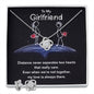 To my girlfriend | Distance never separates two hearts | Best Love Knot Necklace and Message Card for Your Beloved One