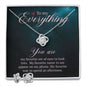 To My Everything | Best Love Knot Necklace for Your Beloved One