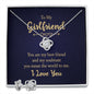 To my girlfriend | " You are my best friend " | Best Love Knot Jewelry Set and Message Card for Your Beloved One