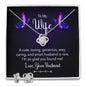 To my wife | I'm glad you found me | Best Love Knot Necklace for Your Beloved One
