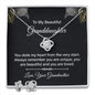 To my Beautiful Granddaughter - You Stole My Heart | Best Love Knot Necklace for Your Beloved One