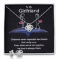To my girlfriend | Distance never separates two hearts | Best Love Knot Necklace and Message Card for Your Beloved One