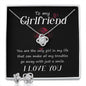 Love Knot Necklace and Message Card for Girlfriend