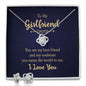To my girlfriend | " You are my best friend " | Best Love Knot Jewelry Set and Message Card for Your Beloved One