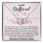 To my Girlfriend Valentine's Day The Perfect Pair Necklace