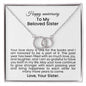 Your love story is one for the books | Perfect pair necklace gift for sister
