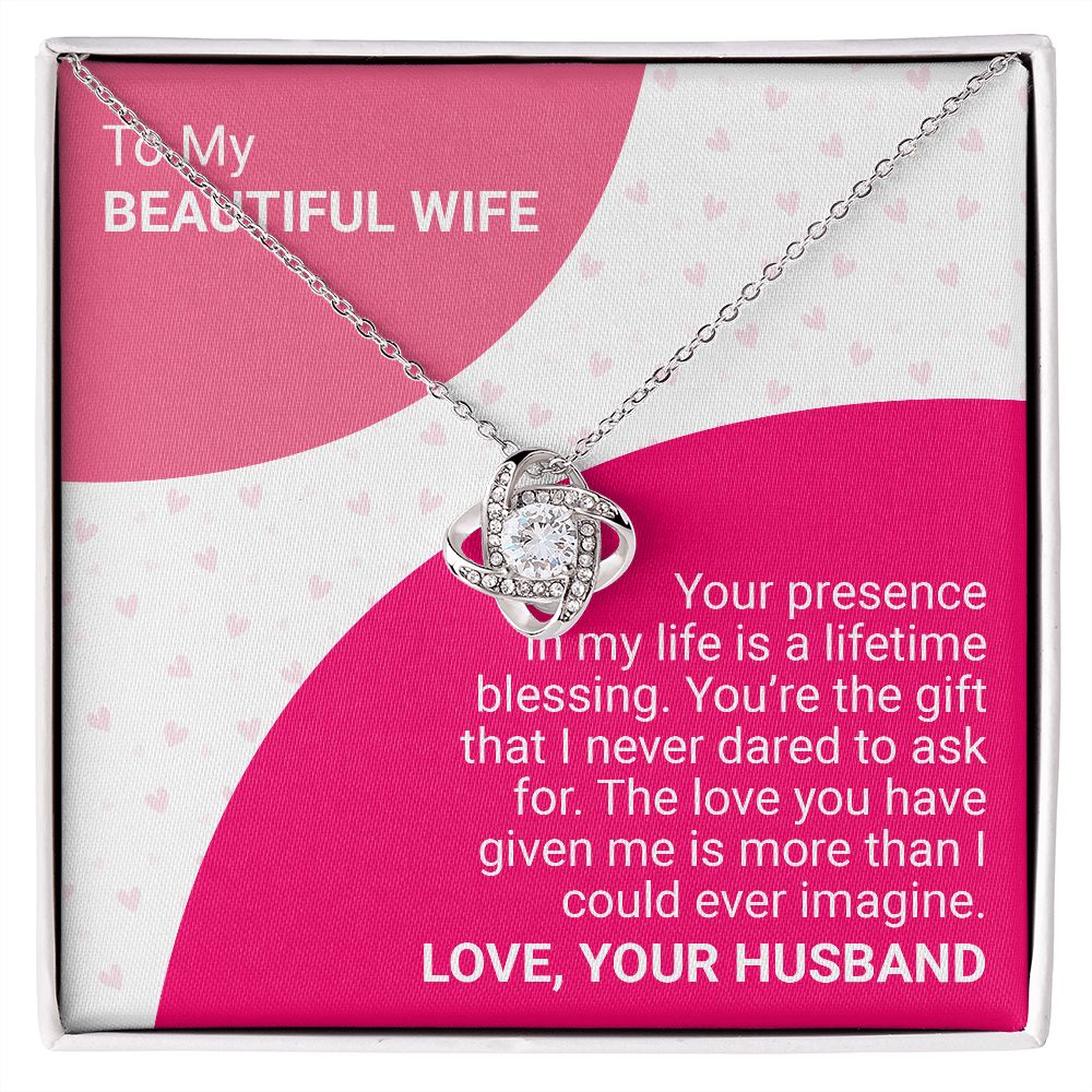 To my Beautiful Wife | Your presence in my life is a lifetime Blessing | Valentine's day gift for her