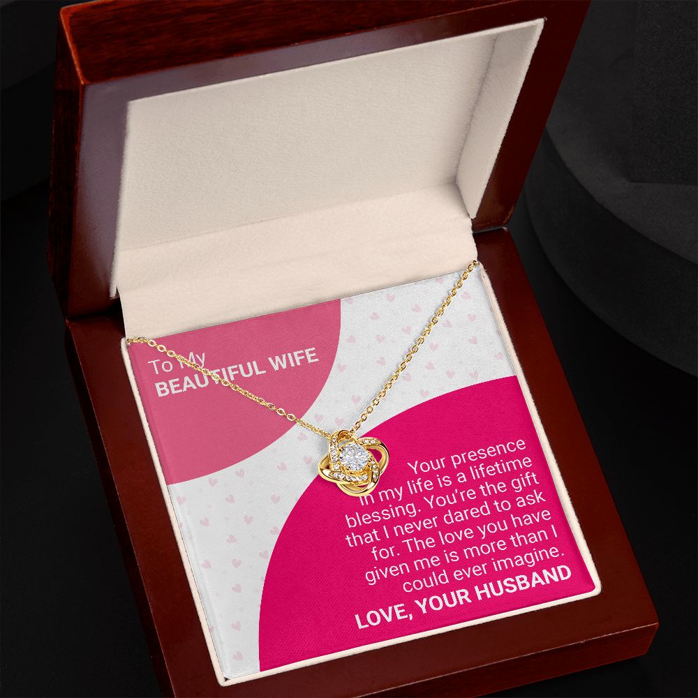 To my Beautiful Wife | Your presence in my life is a lifetime Blessing | Valentine's day gift for her