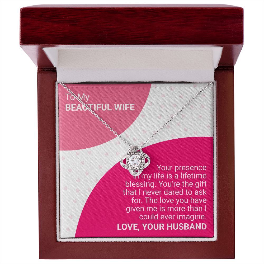 To my Beautiful Wife | Your presence in my life is a lifetime Blessing | Valentine's day gift for her