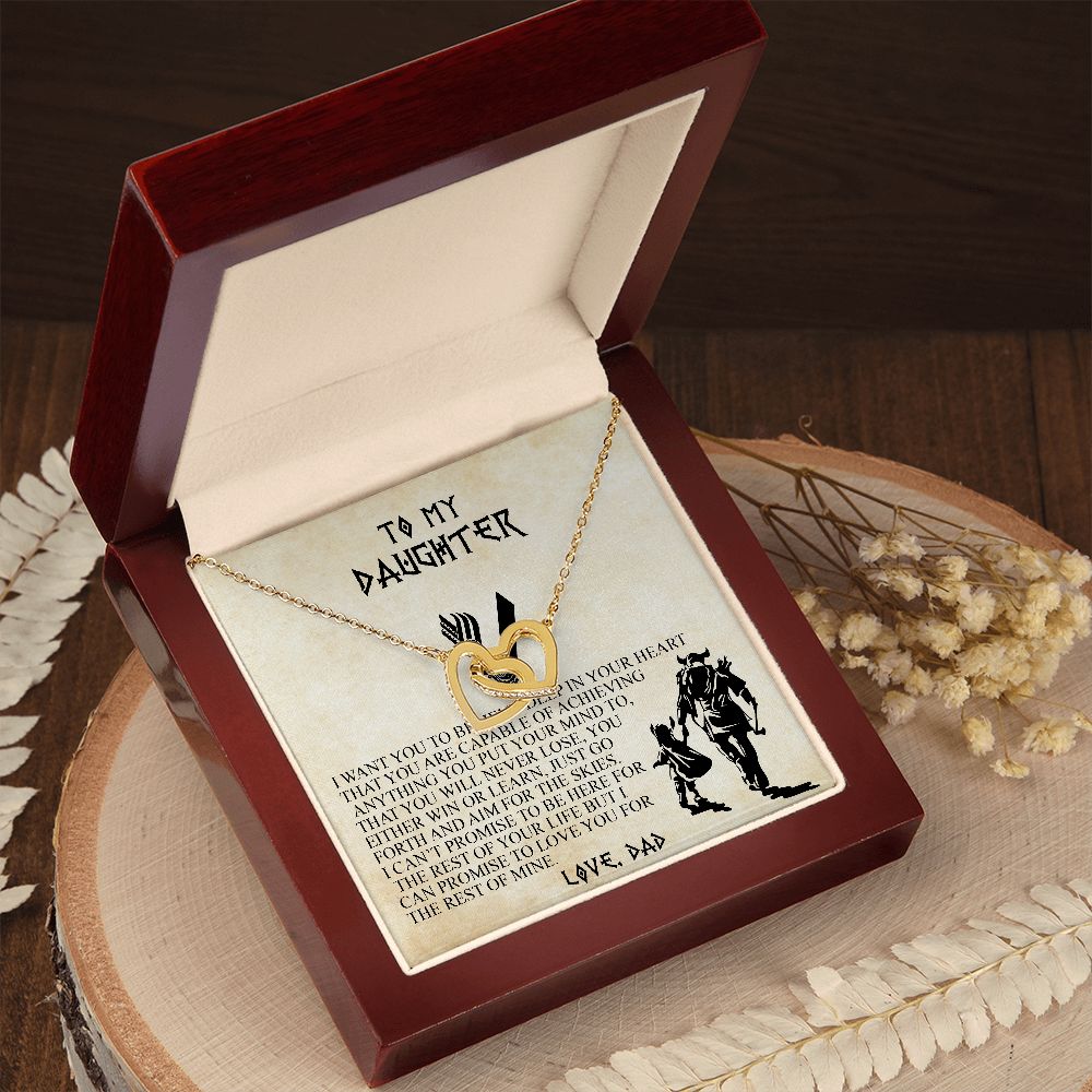 To my daughter I want you to believe deep in your heart | Interlocking heart necklace gifts for daughter
