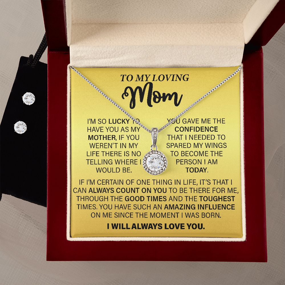 Mother's Day Gifts | Eternal Hope Necklace | To My Loving Mom I I'm so lucky to have you as my mother...